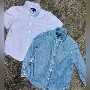 Ralph Lauren Cotton Denim Button Down, Size 4T with RL Oxford, 4T